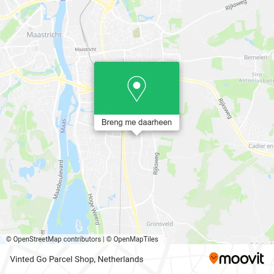 Vinted Go Parcel Shop kaart