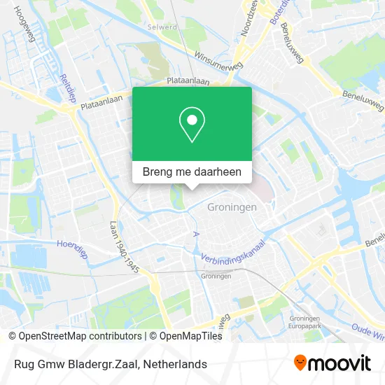Rug Gmw Bladergr.Zaal kaart