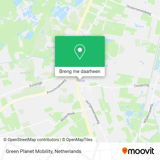 Green Planet Mobility kaart