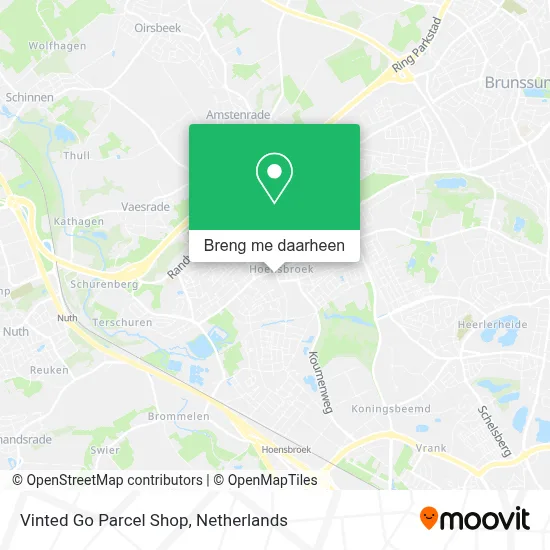 Vinted Go Parcel Shop kaart