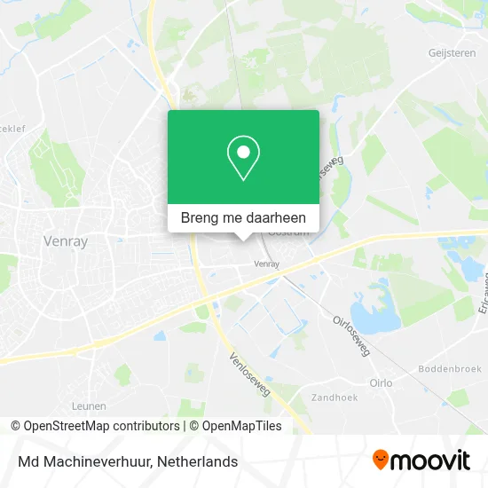 Md Machineverhuur kaart