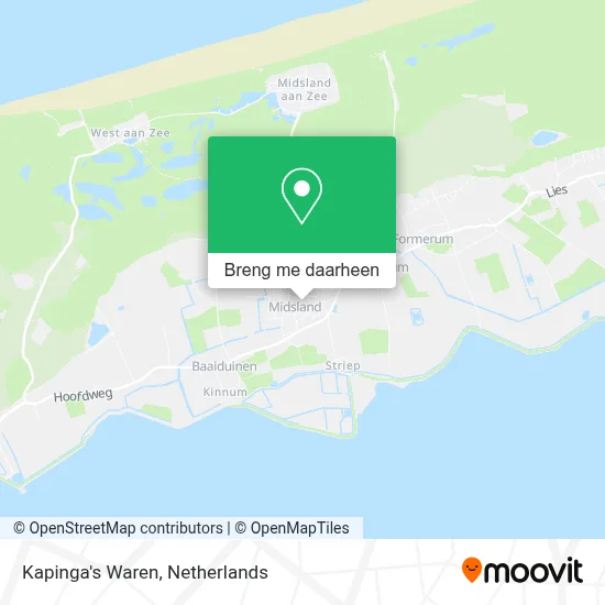 Kapinga's Waren kaart