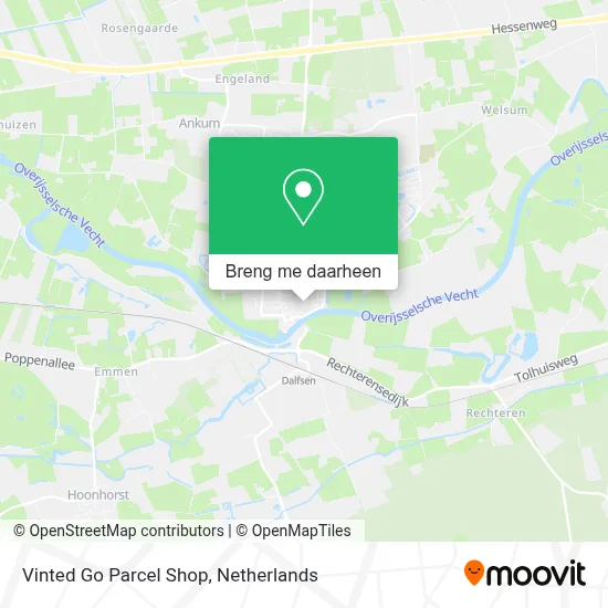 Vinted Go Parcel Shop kaart
