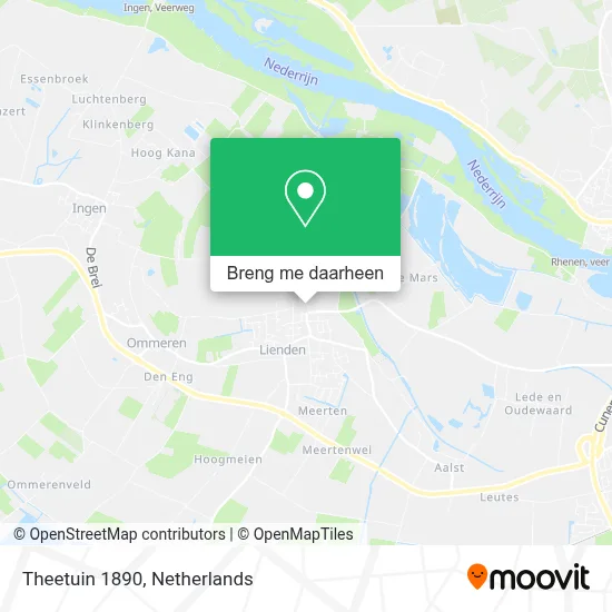 Theetuin 1890 kaart