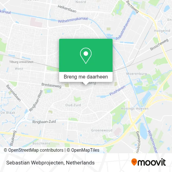 Sebastian Webprojecten kaart