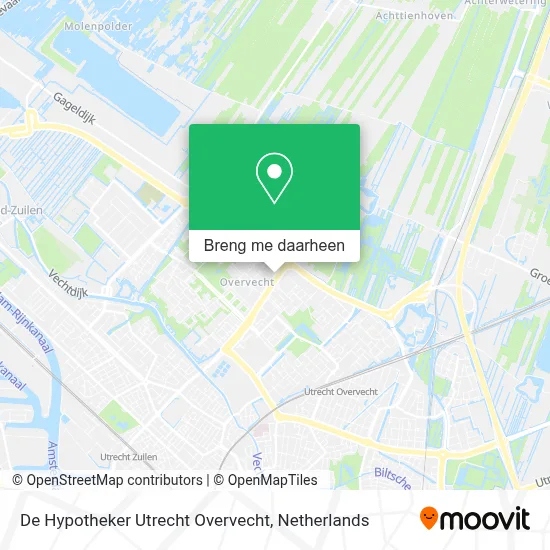 De Hypotheker Utrecht Overvecht kaart