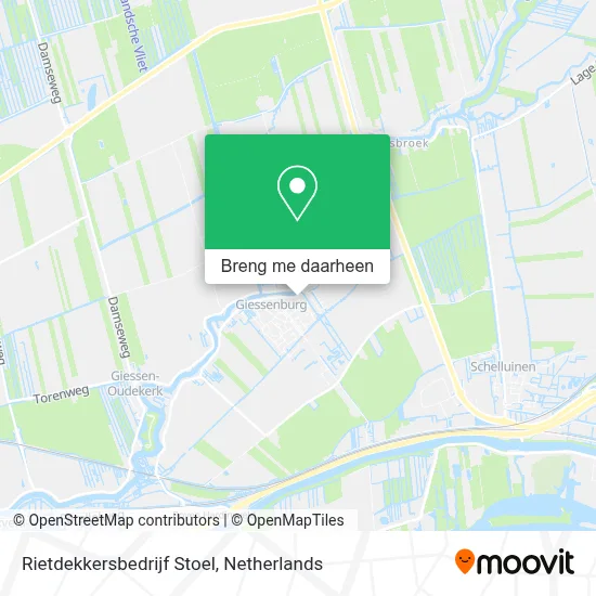 Rietdekkersbedrijf Stoel kaart