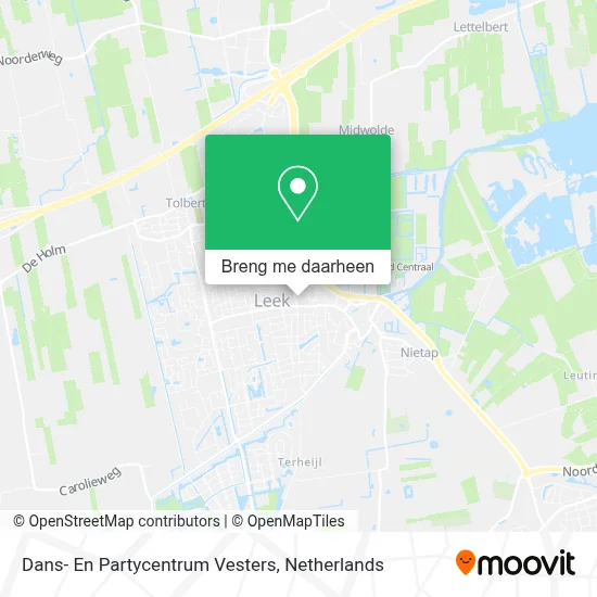 Dans- En Partycentrum Vesters kaart