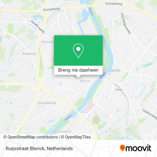 Ruijsstraat Blerick kaart