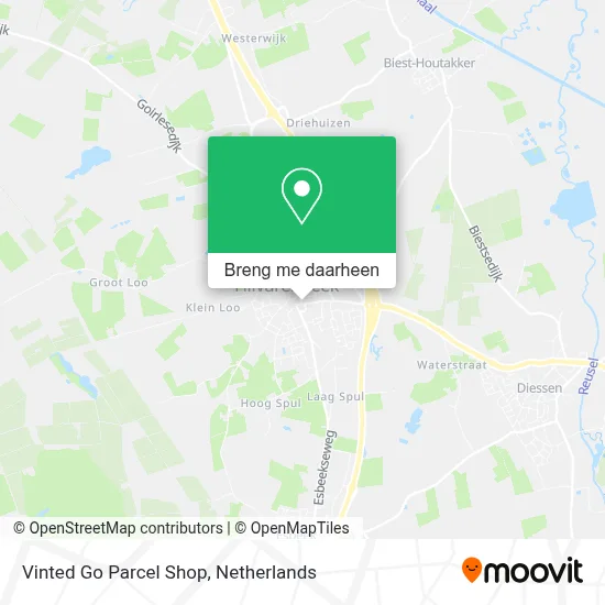 Vinted Go Parcel Shop kaart