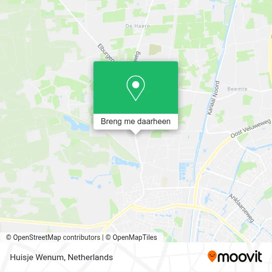 Huisje Wenum kaart