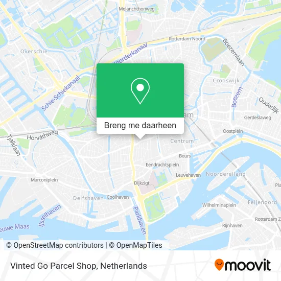 Vinted Go Parcel Shop kaart