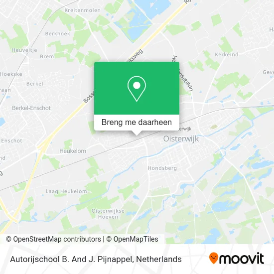 Autorijschool B. And J. Pijnappel kaart