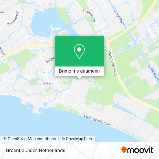 Groentje Cider kaart