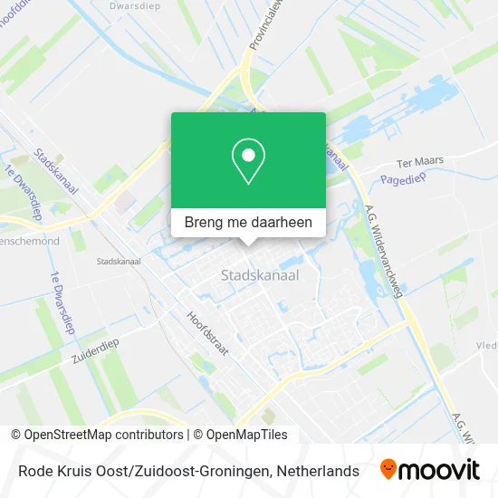 Rode Kruis Oost / Zuidoost-Groningen kaart