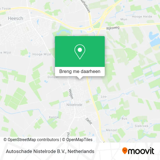 Autoschade Nistelrode B.V. kaart