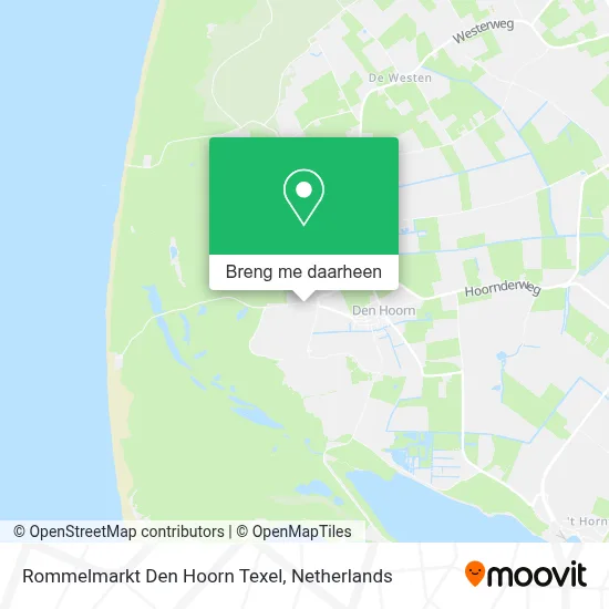 Rommelmarkt Den Hoorn Texel kaart