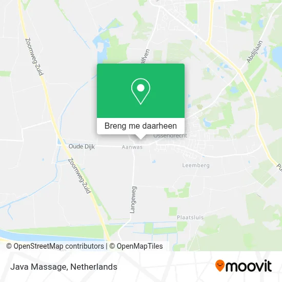 Java Massage kaart