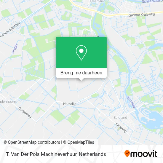 T. Van Der Pols Machineverhuur kaart