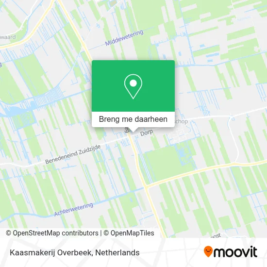Kaasmakerij Overbeek kaart