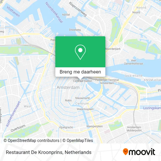 Restaurant De Kroonprins kaart