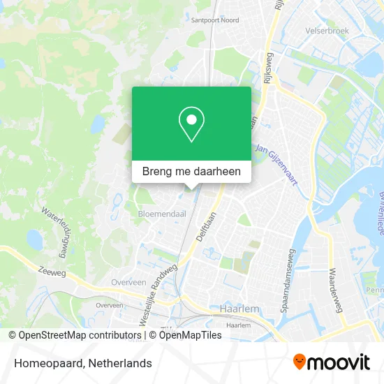 Homeopaard kaart