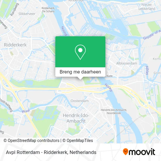 Avpl Rotterdam - Ridderkerk kaart