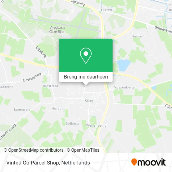 Vinted Go Parcel Shop kaart