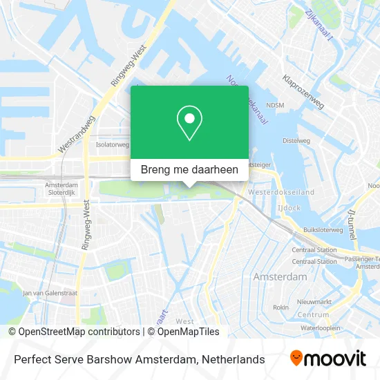 Perfect Serve Barshow Amsterdam kaart