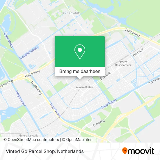 Vinted Go Parcel Shop kaart