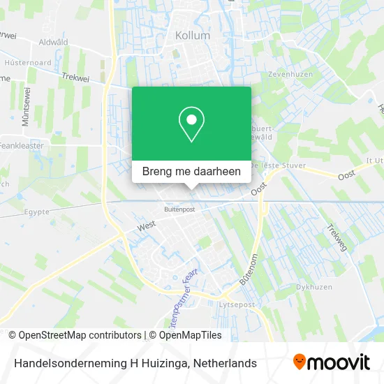 Handelsonderneming H Huizinga kaart