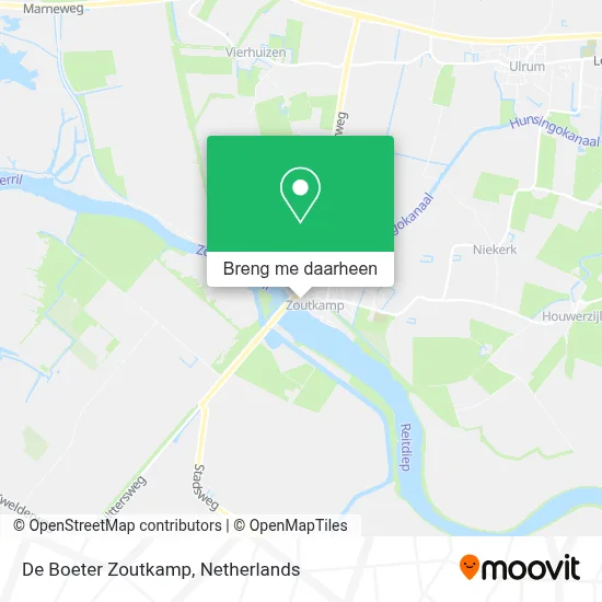 De Boeter Zoutkamp kaart