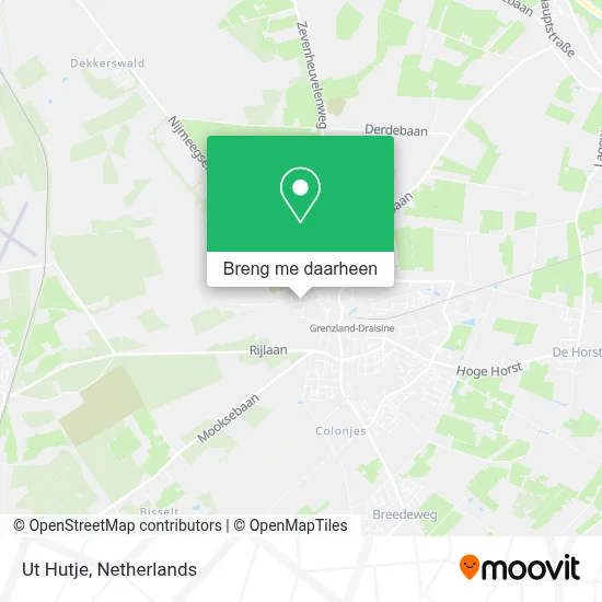 Ut Hutje kaart