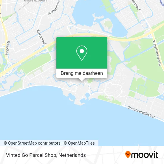 Vinted Go Parcel Shop kaart