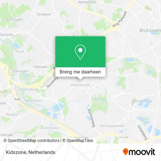 Kidszone kaart