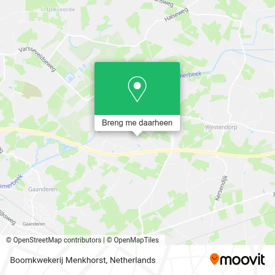 Boomkwekerij Menkhorst kaart