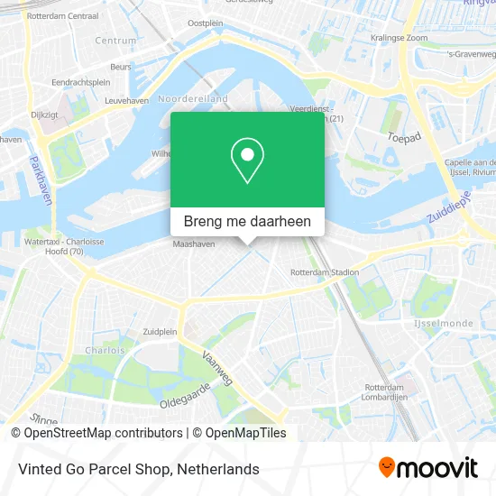 Vinted Go Parcel Shop kaart