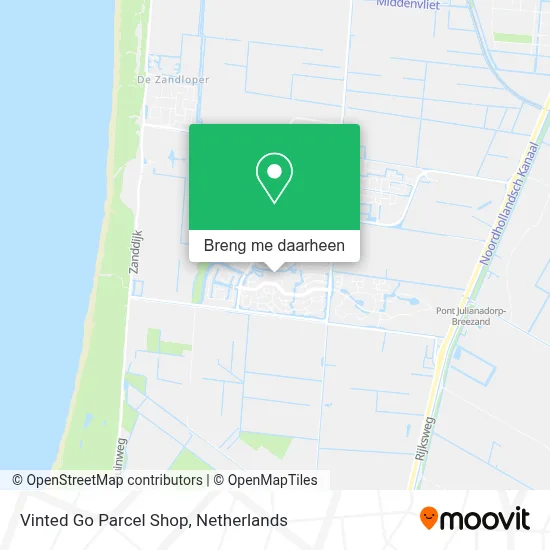 Vinted Go Parcel Shop kaart