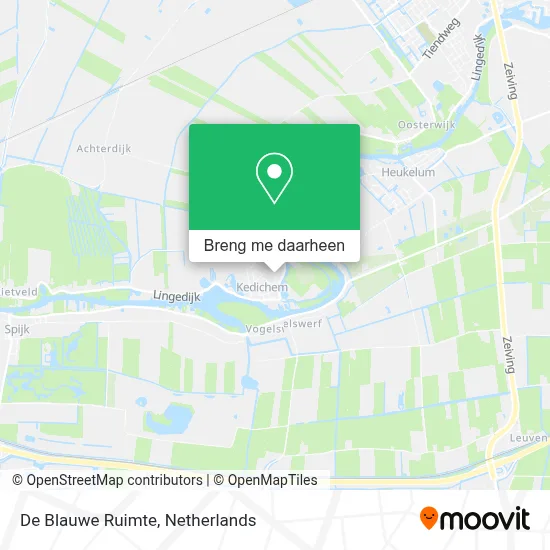 De Blauwe Ruimte kaart