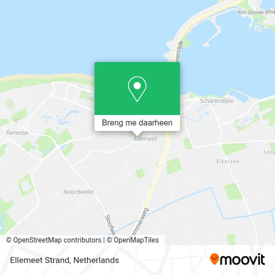 Ellemeet Strand kaart