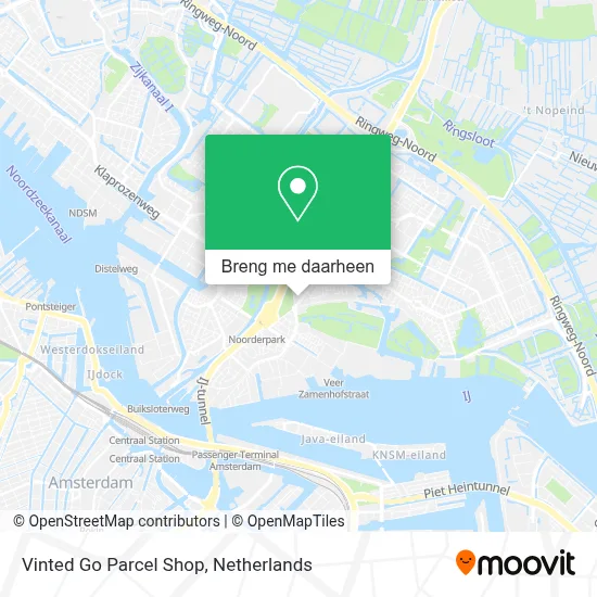 Vinted Go Parcel Shop kaart