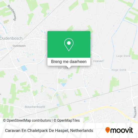 Caravan En Chaletpark De Haspel kaart