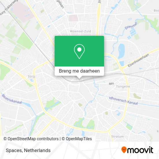 Spaces kaart