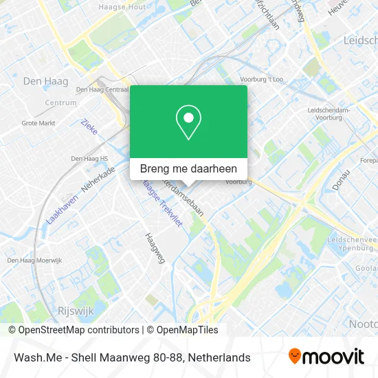 Wash.Me - Shell Maanweg 80-88 kaart
