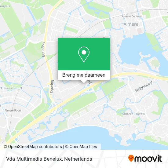 Vda Multimedia Benelux kaart