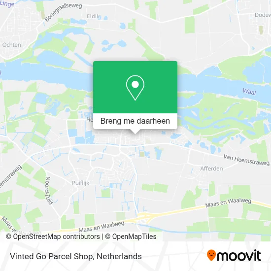 Vinted Go Parcel Shop kaart