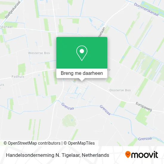 Handelsonderneming N. Tigelaar kaart