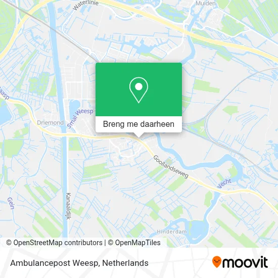 Ambulancepost Weesp kaart
