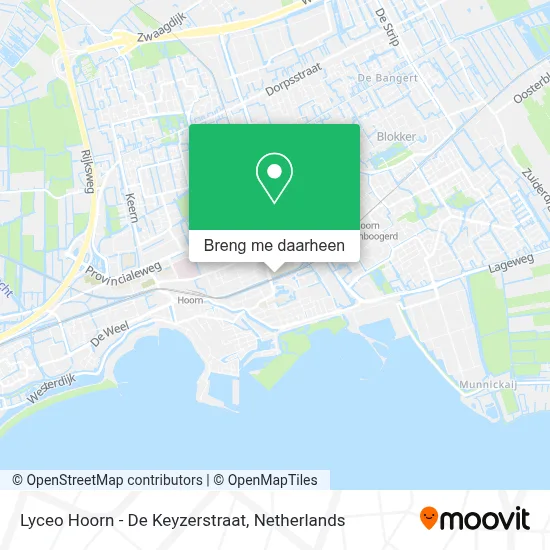 Lyceo Hoorn - De Keyzerstraat kaart