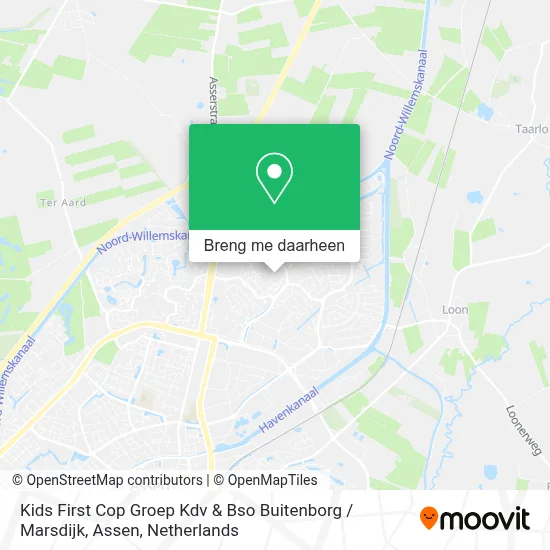 Kids First Cop Groep Kdv & Bso Buitenborg / Marsdijk, Assen kaart